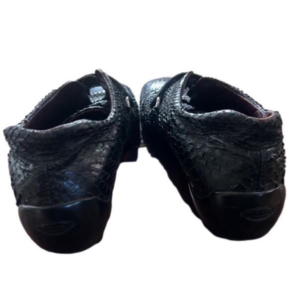 TOD’S SNAKESKIN OXFORD BUCKLE SHOES SIZE 7 - Picture 2 of 8